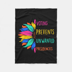 投票によってヒマワリの不要な大統領を防ぐ フリースブランケット