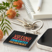 投票によって不要な大統領の選挙を防ぐ キーホルダー (正面右)