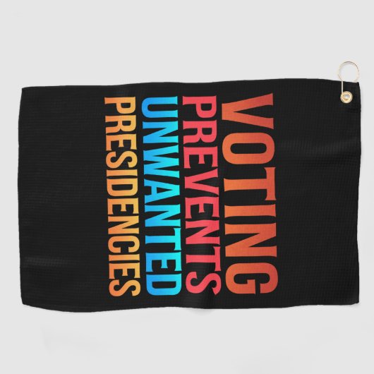 投票によって不要な大統領の選挙を防ぐ ゴルフタオル (横)