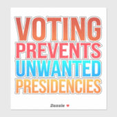 投票によって不要な大統領の選挙を防ぐ シール (シート)