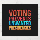 投票によって不要な大統領の選挙を防ぐ ビールラベル (シングルラベル)