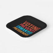 投票によって不要な大統領の選挙を防ぐ ペーパープレート (傾斜あり)