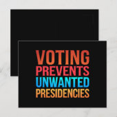 投票によって不要な大統領の選挙を防ぐ ポストカード (正面/裏面)