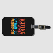 投票によって不要な大統領の選挙を防ぐ ラゲッジタグ (正面横)