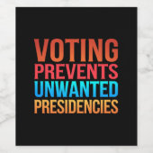 投票によって不要な大統領の選挙を防ぐ ワインラベル (シングルラベル)