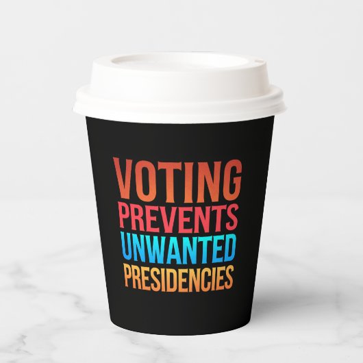 投票によって不要な大統領の選挙を防ぐ 紙コップ (正面)
