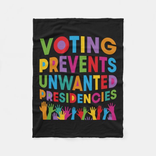 投票によって不要な社長の贈り物を防ぐ フリースブランケット (正面)