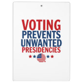 投票によって男性の女性社長が不要になるのを防ぐ クリップボード (裏面)