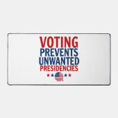 投票によって男性の女性社長が不要になるのを防ぐ デスクマット (正面)