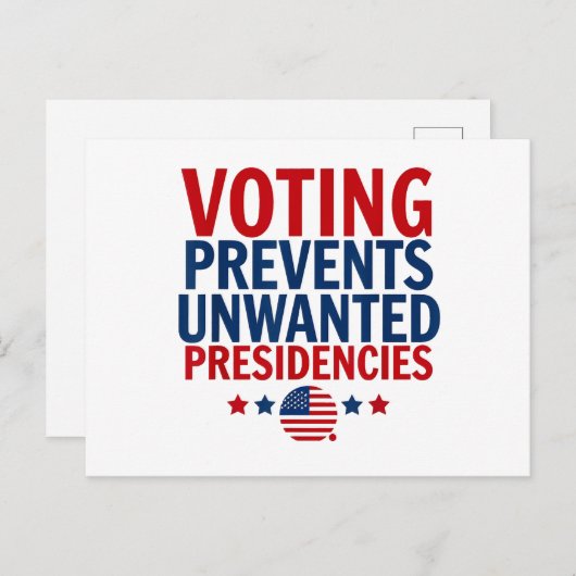 投票によって男性の女性社長が不要になるのを防ぐ ポストカード (正面/裏面)