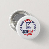 投票に出る 缶バッジ (正面&裏面)