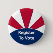 投票に登録する赤と青の日が差すこと 缶バッジ (正面)