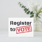 投票に登録 ポストカード (スタンド正面)