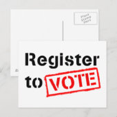 投票に登録 ポストカード (正面/裏面)