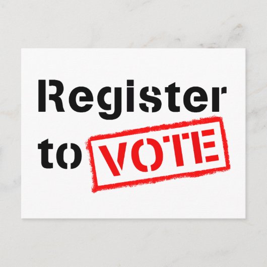 投票に登録 ポストカード (正面)