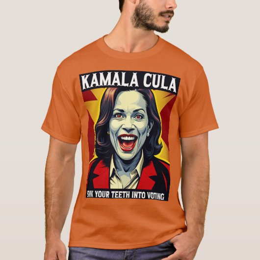投票に行こう カマラ・クラ Sink your teeth into voting Election Tシャツ (正面)