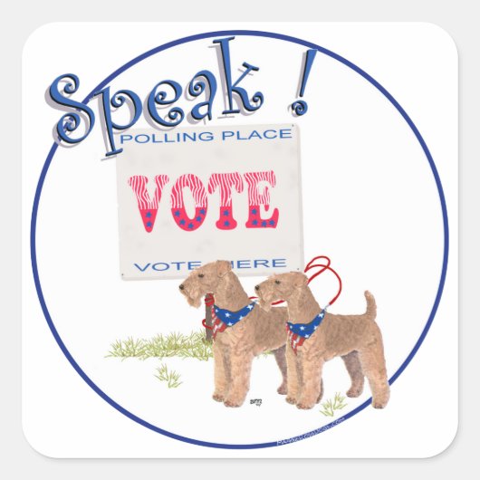 投票に行こう スクエアシール (正面)