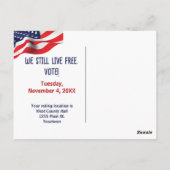 投票に関する投票ピン ポストカード (裏面)