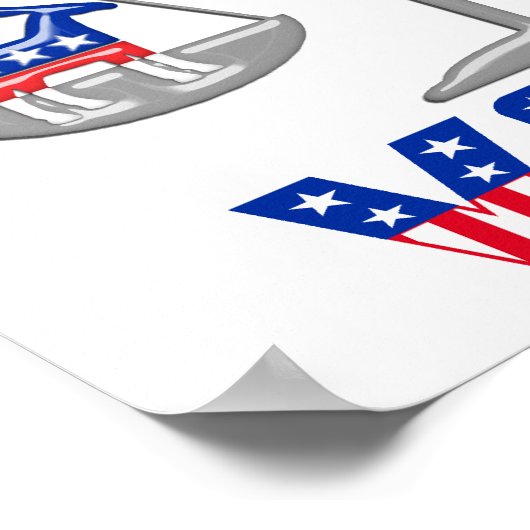 投票の先端をはかりで測取る ポスター (角)