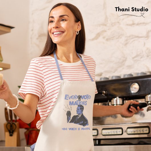 投票の問題が選挙区の青 エプロン