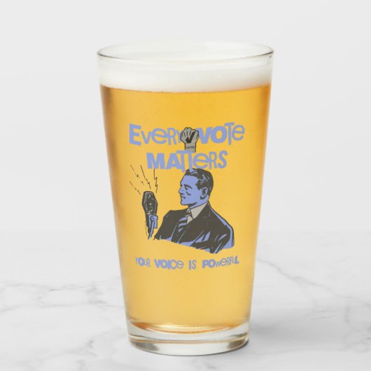投票の問題が選挙区の青 タンブラーグラス (ドリンク正面)