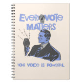 投票の問題が選挙区の青 ノートブック (正面)