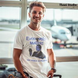 投票の問題が選挙区の青 Tシャツ