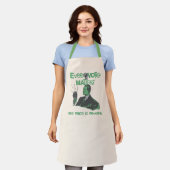 投票の問題が選挙政治緑色で印刷 エプロン (着用した状態)