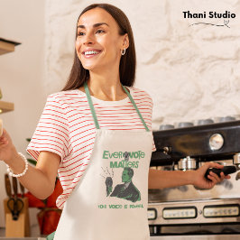 投票の問題が選挙政治緑色で印刷 エプロン