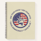 投票の愛国的自由のバッジを使用する ノートブック (正面)