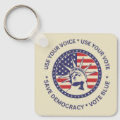 投票の愛国的自由バッジを使用する キーホルダー (正面)