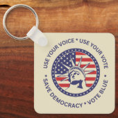 投票の愛国的自由バッジを使用する キーホルダー (正面)