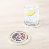 投票の愛国的自由バッジを使用する コースター (側面)