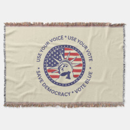 投票の愛国的自由バッジを使用する スローブランケット