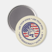 投票の愛国的自由バッジを使用する マグネット (正面/裏面)