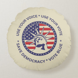 投票の愛国的自由バッジを使用する ラウンドクッション
