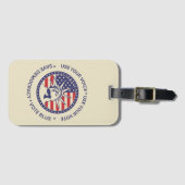 投票の愛国的自由バッジを使用する ラゲッジタグ (正面横)