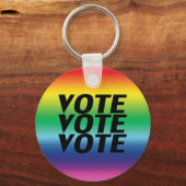投票の投票 – プライドlgbtレインボーカラー キーホルダー (正面)