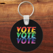 投票の投票 – プライドlgbtレインボーカラー キーホルダー (正面)