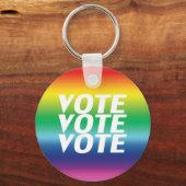 投票の投票 – プライドlgbtレインボーカラー キーホルダー (正面)