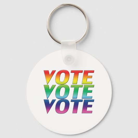 投票の投票 – プライドlgbtレインボーカラー キーホルダー (正面)