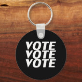 投票の投票 – 白黒 キーホルダー (正面)