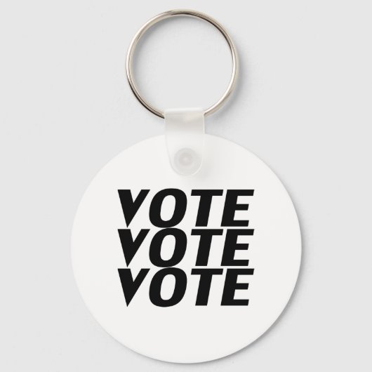 投票の投票 – 白黒 キーホルダー (正面)