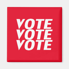 投票の投票 – 赤、白の磁石 マグネット