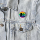 投票の投票 – 黒，プライドlgbtq rainbow button 缶バッジ (インサイチュ)