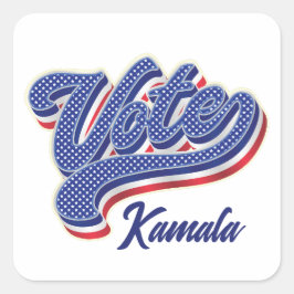 投票の星とストライプ – 選挙 スクエアシール