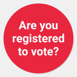 投票の登録は？カスタム白と赤 ラウンドシール