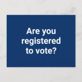 投票の登録は？ホワイトネイビカスタムーブルー ポストカード (正面)