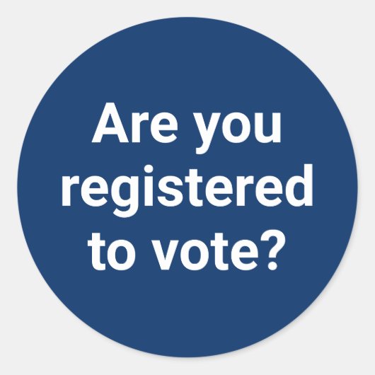 投票の登録は？ホワイトネイビカスタムーブルー ラウンドシール (正面)