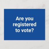 投票の登録は？白カスタムと青 ポストカード (正面)